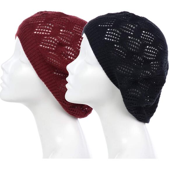 6857 Byos Women’s Chic Cutout Lace Diamond Knit Lightweight Slouchy Crochet main image 5